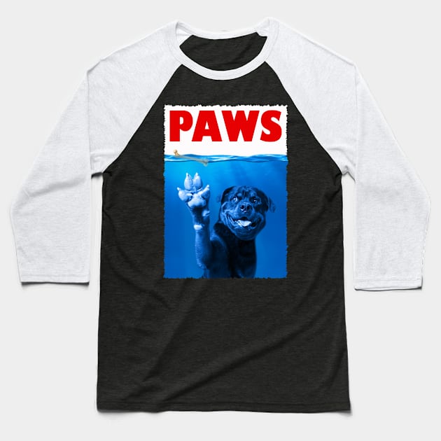 Bold and Beautiful Rottweiler PAWS, Stylish Canine Couture Tee Baseball T-Shirt by Gamma-Mage